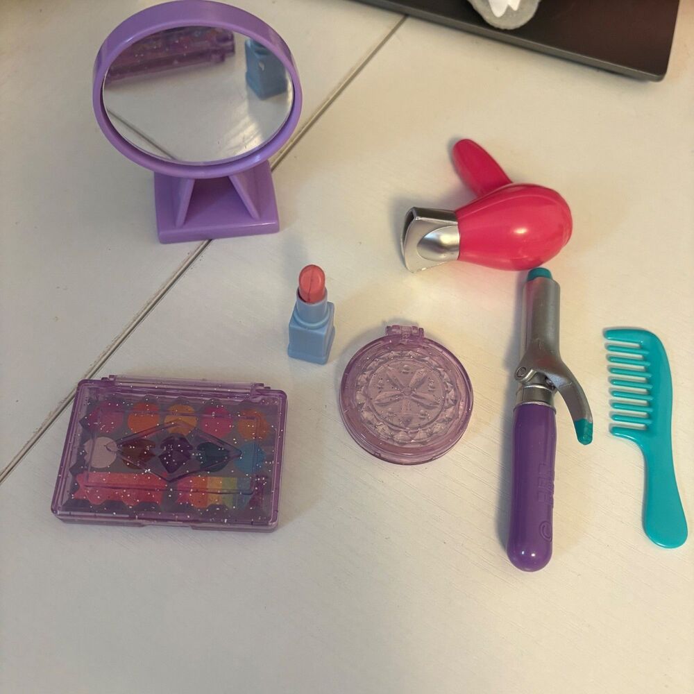 My Life As Makeup And Hair Set Baby Doll Play Set Hair Dryer, Curling Iron, Comb